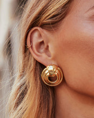 In Circles Chunky Doorknocker Earrings