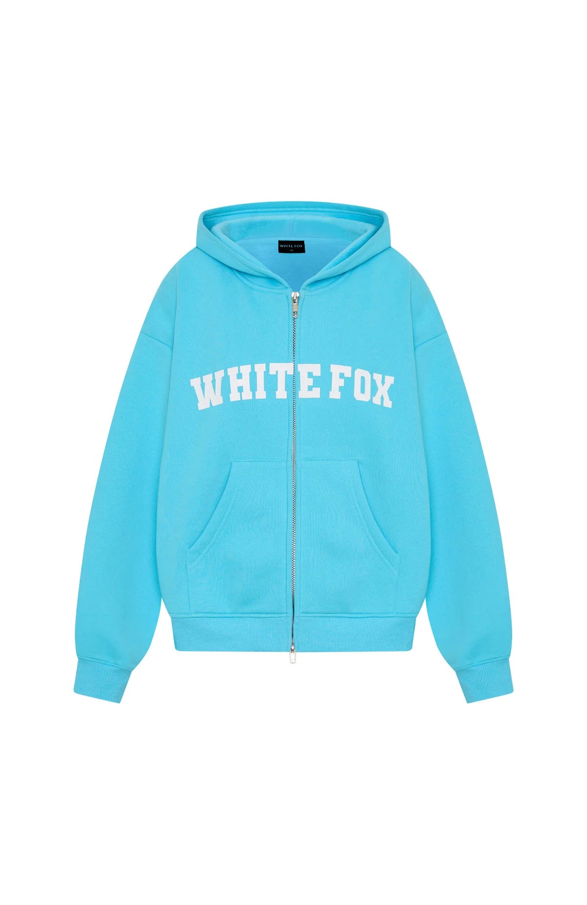 Starting Off Strong Boxy Zip Front Hoodie Azure