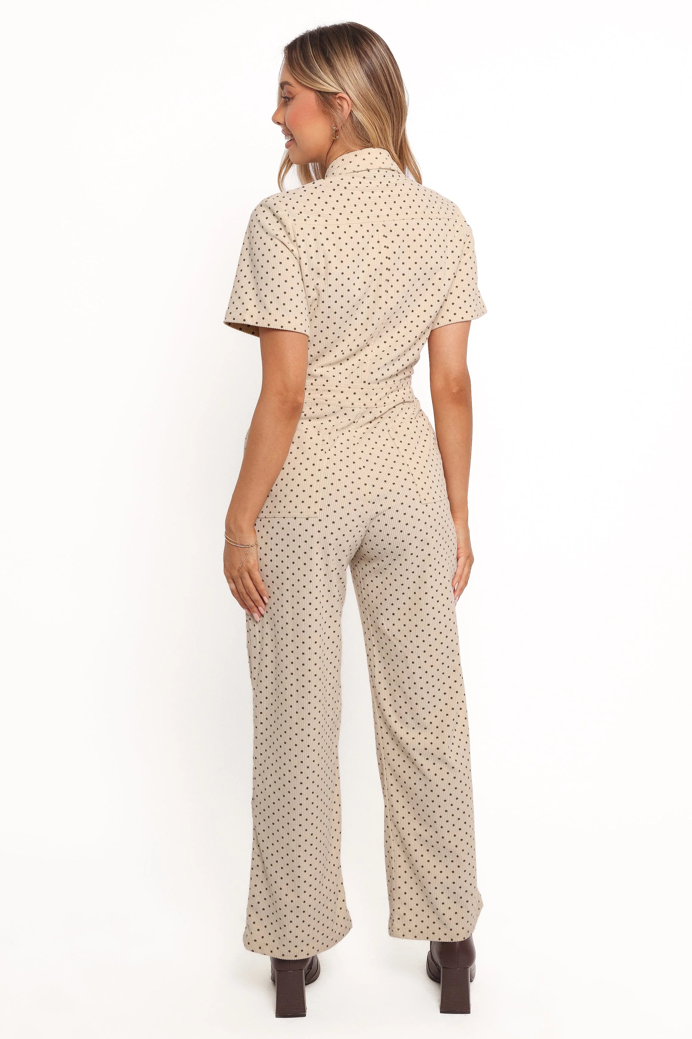 Mikia Jumpsuit Cream Brown