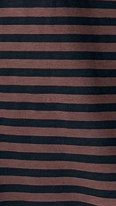 Flossie Long Sleeve Top and Shorts Set Choc Black Stripe