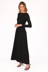 Shirley Long Sleeve Maxi Dress Black