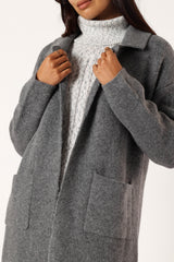 Skylar Open Front Coatigan Grey