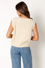 Kyle Knit Vest Cream