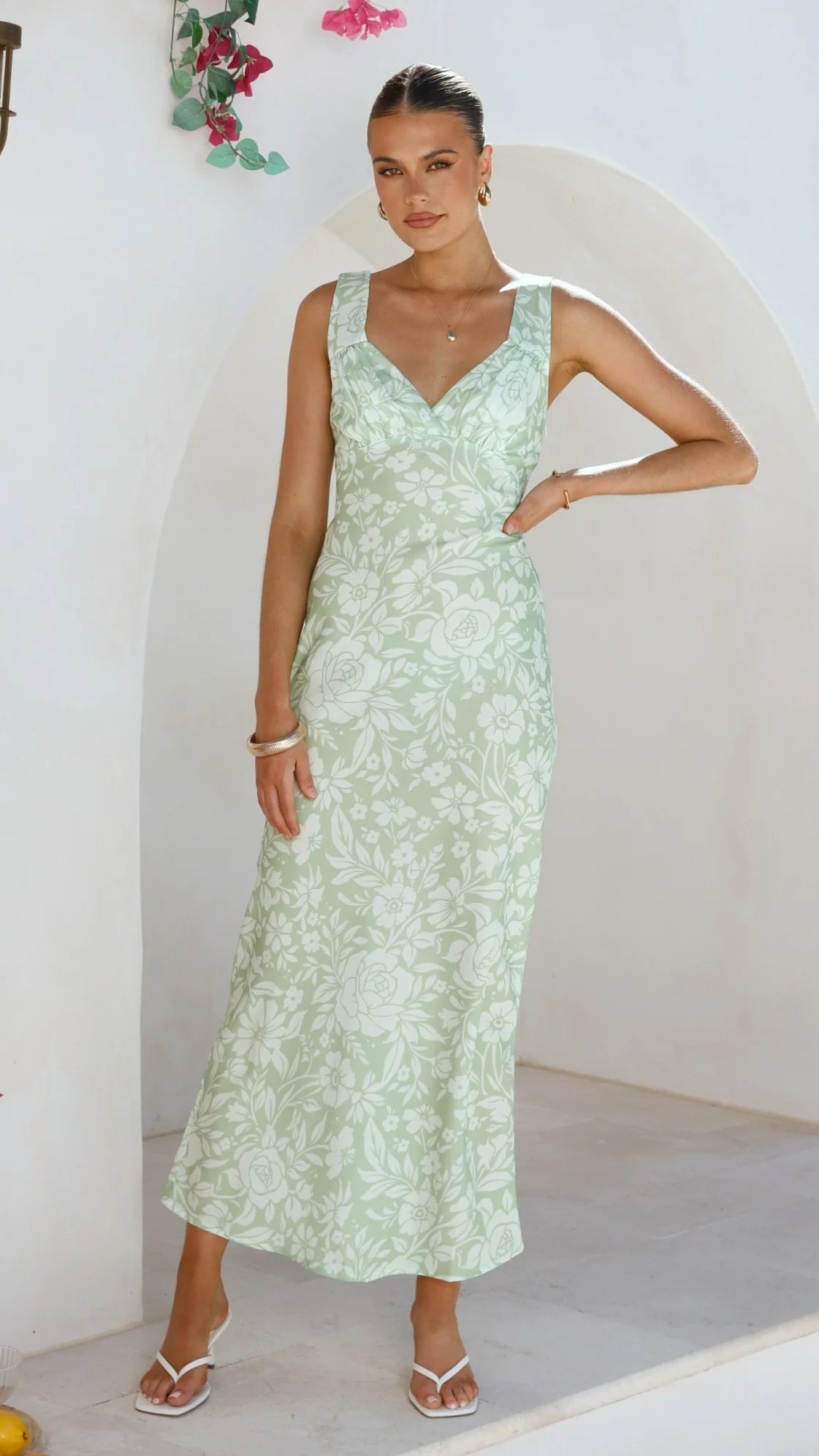 Rubie Maxi Dress Lime Floral