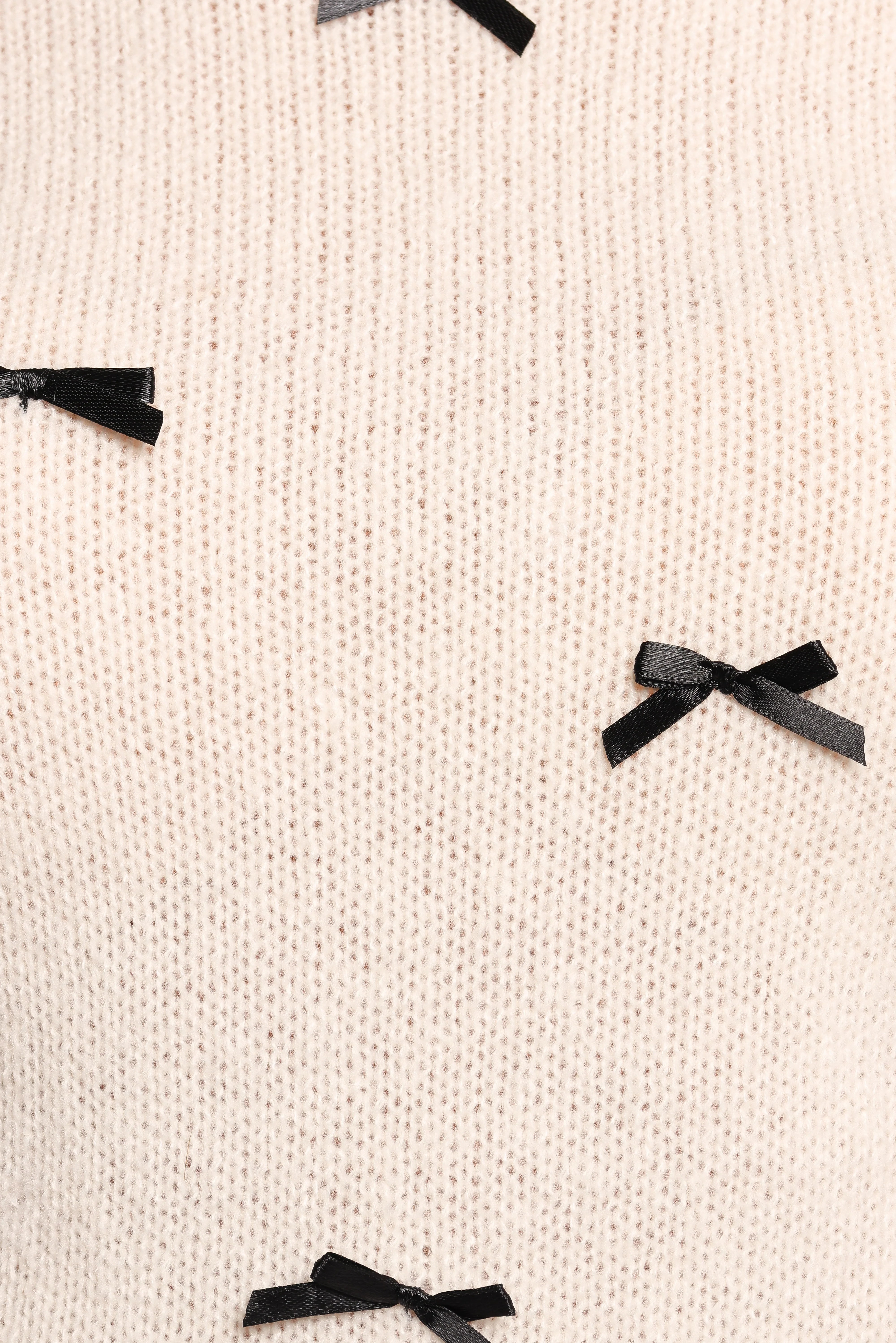 Rachel Knit Top Cream Black