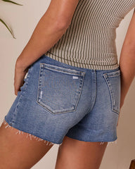 Luanna Distressed Denim Shorts