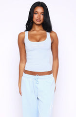 Dont Need Anyone Tank Top Baby Blue