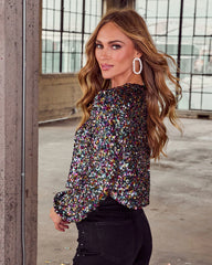 Afterglow Aura Sequin Top