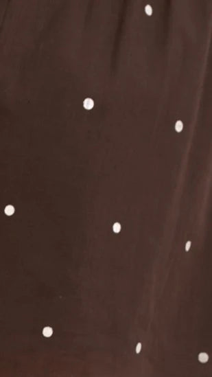 Ziva Strapless Top and Shorts Set Chocolate Polka