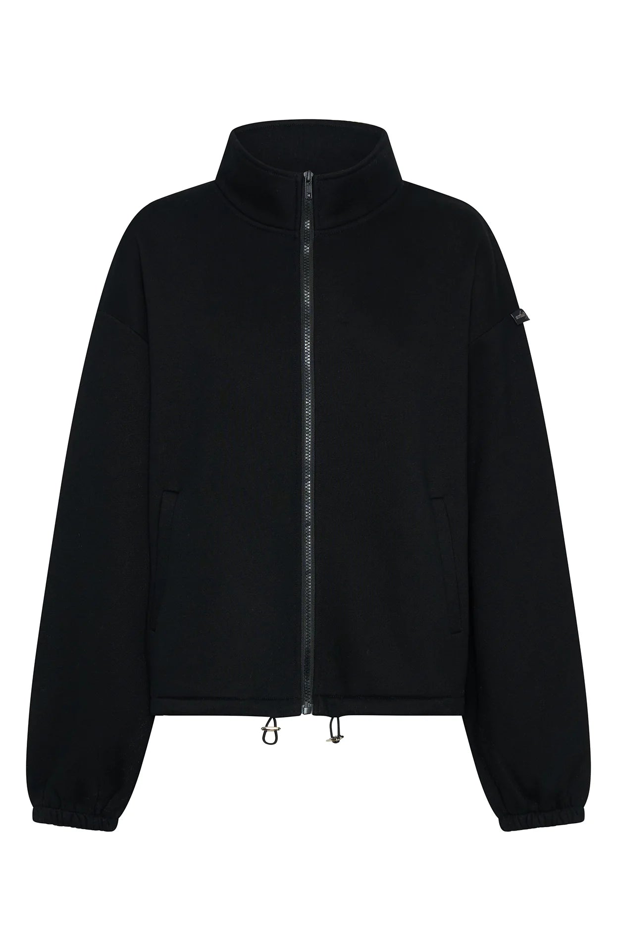 Dont Look Now Zip Front Sweater Black
