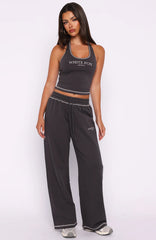 Chill In Style Track Pants Charcoal