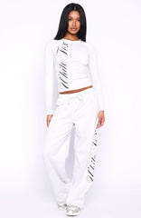 Luxurious Girl Track Pants Grey Marle