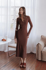 Makenna Knit Dress Brown