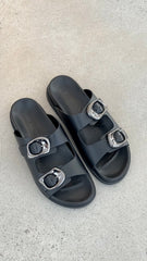 Sol Sana San Jose Footbed Black Silver
