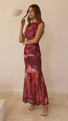 Delara Maxi Dress Fuchsia