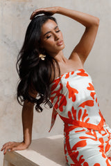 Akeli Scarf Top Orange Botanica