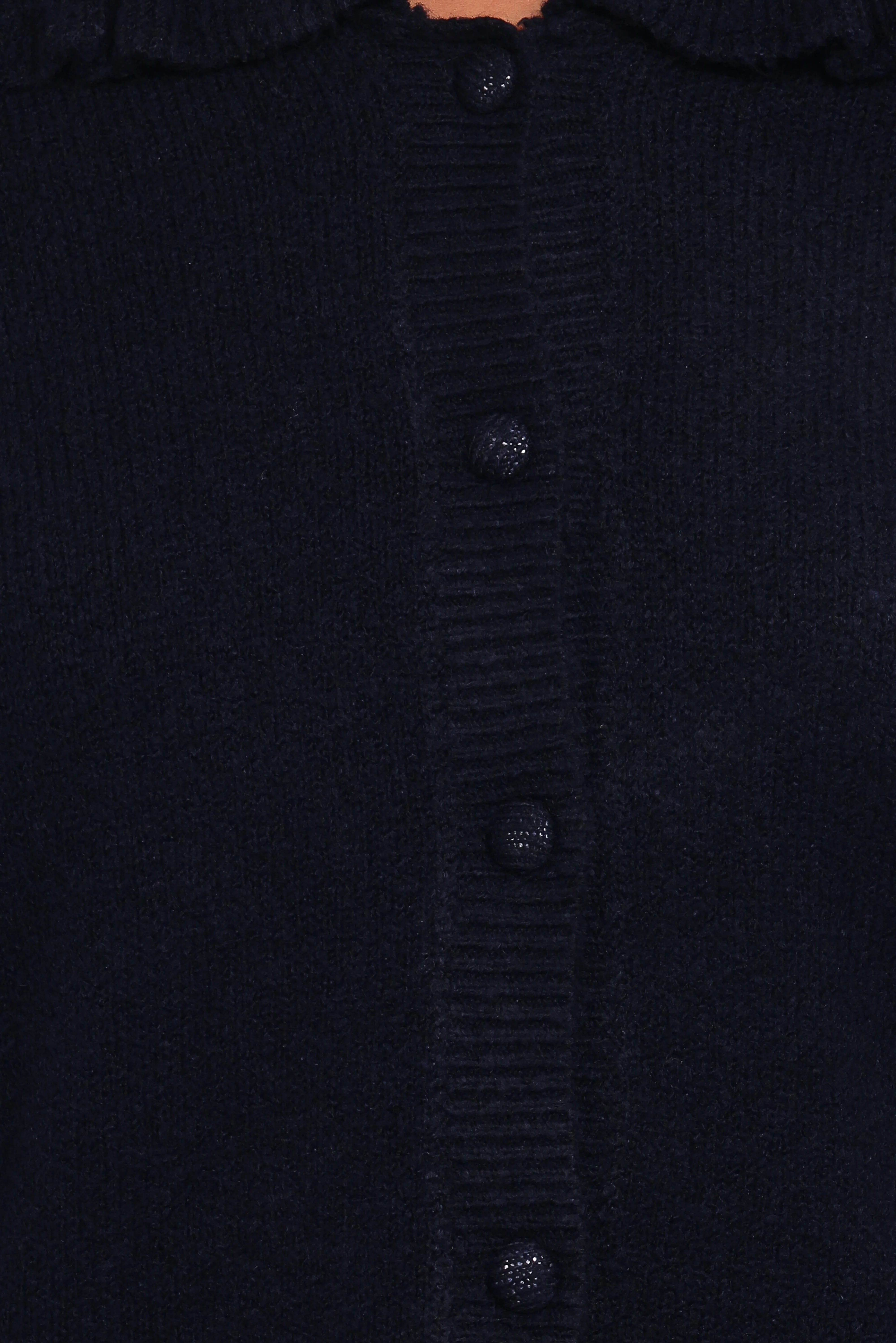 Carmello Frill Collar Cardigan Navy