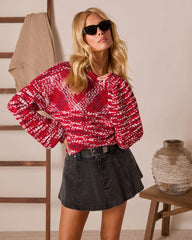 Drifted Layers Abstract Knit Sweater
