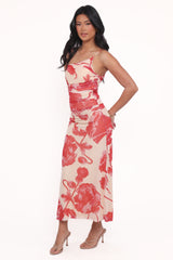 Jasmine Maxi Dress Red Floral