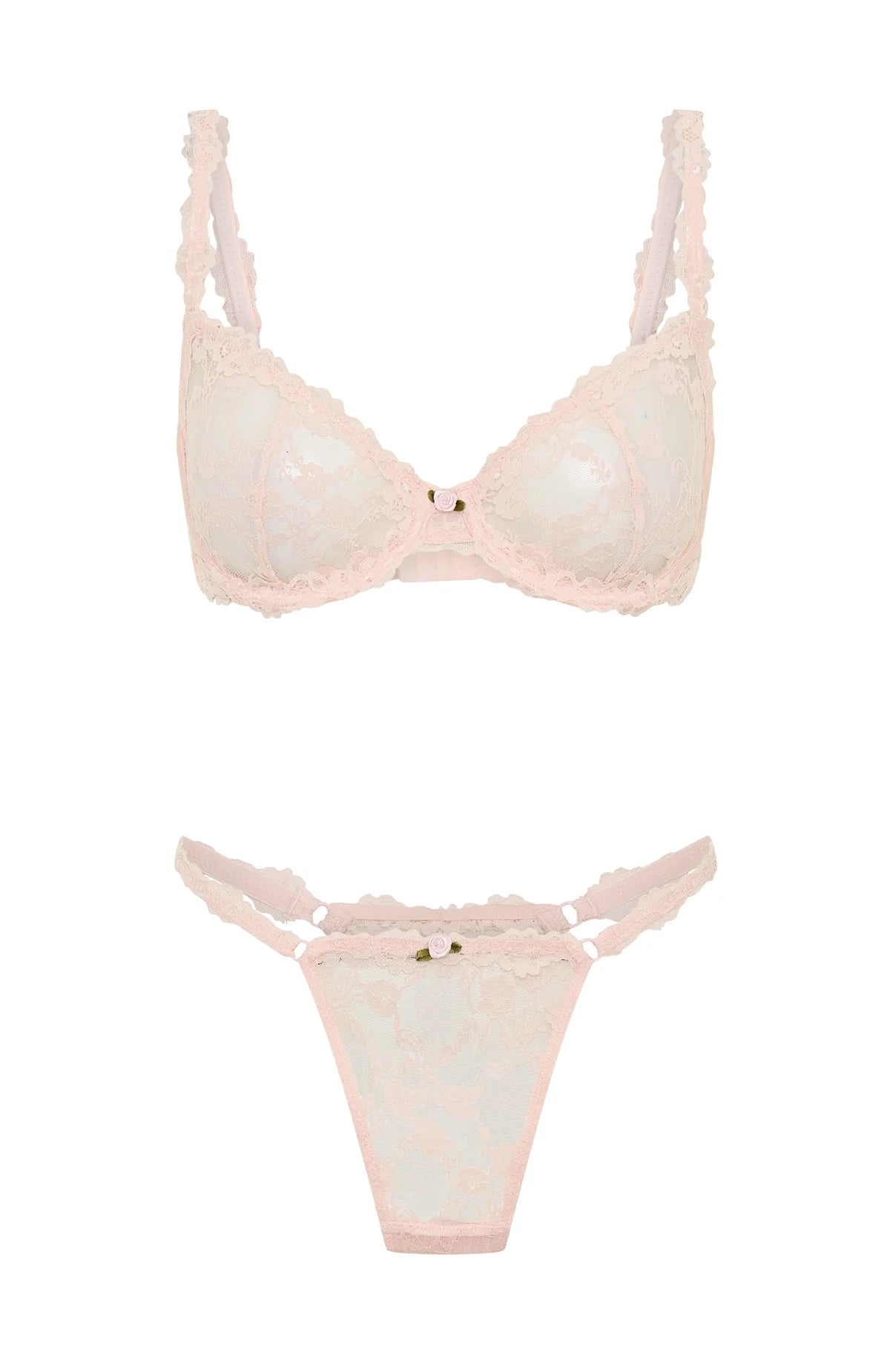 Cupids Call Lingerie Set Baby Pink