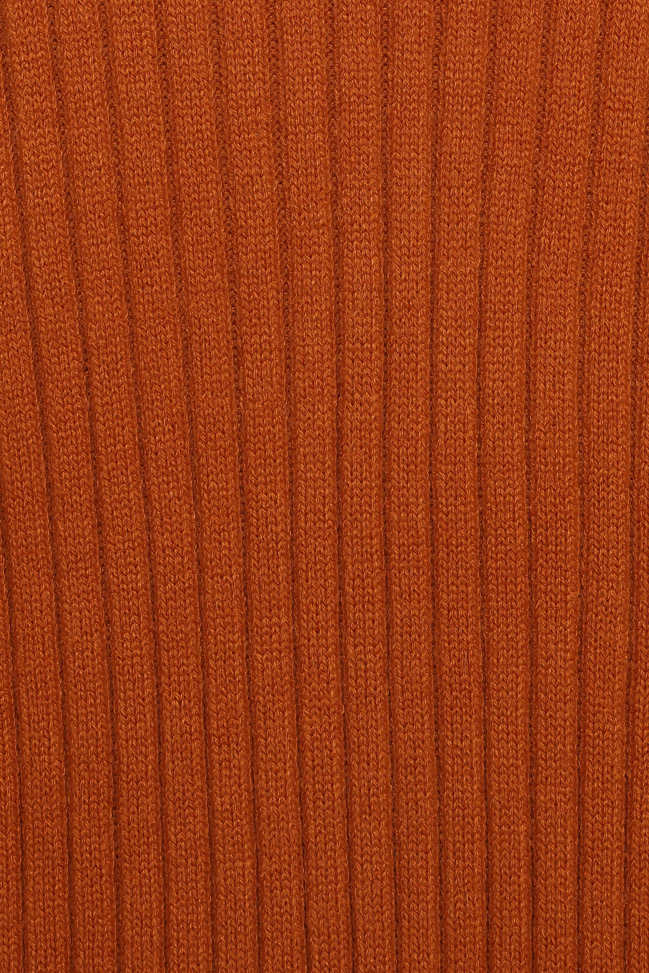 Makenna Long Open Front Cardigan Rust