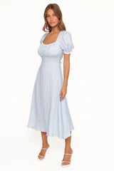 Francine Lace Midi Dress Blue Ditsy Floral