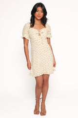 Joss Mini Dress Cream Yellow
