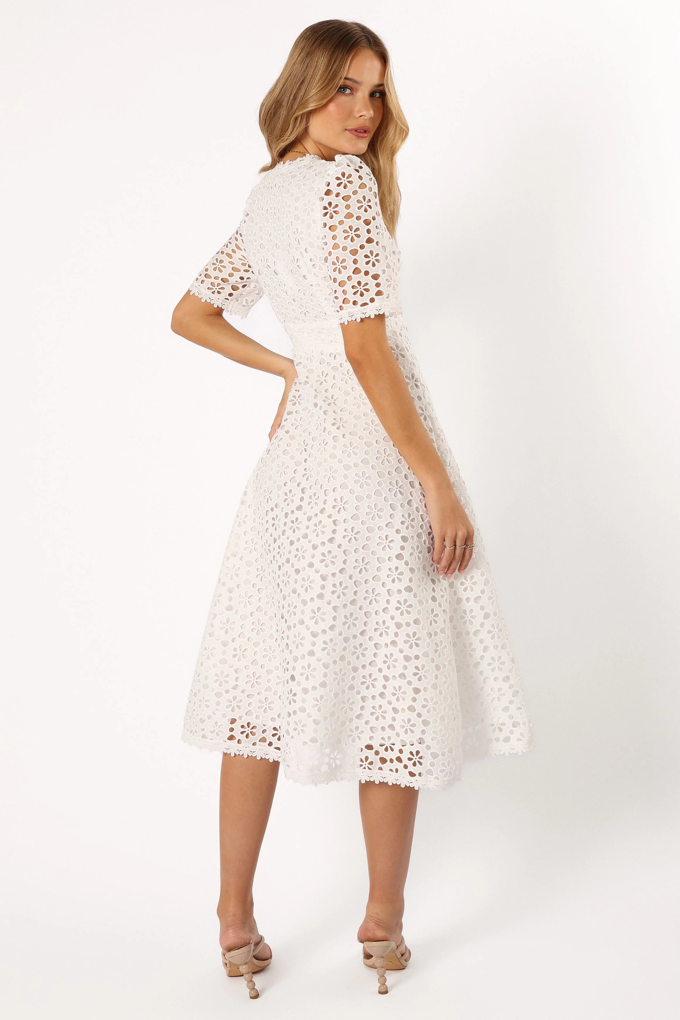 Camellia Midi Dress White