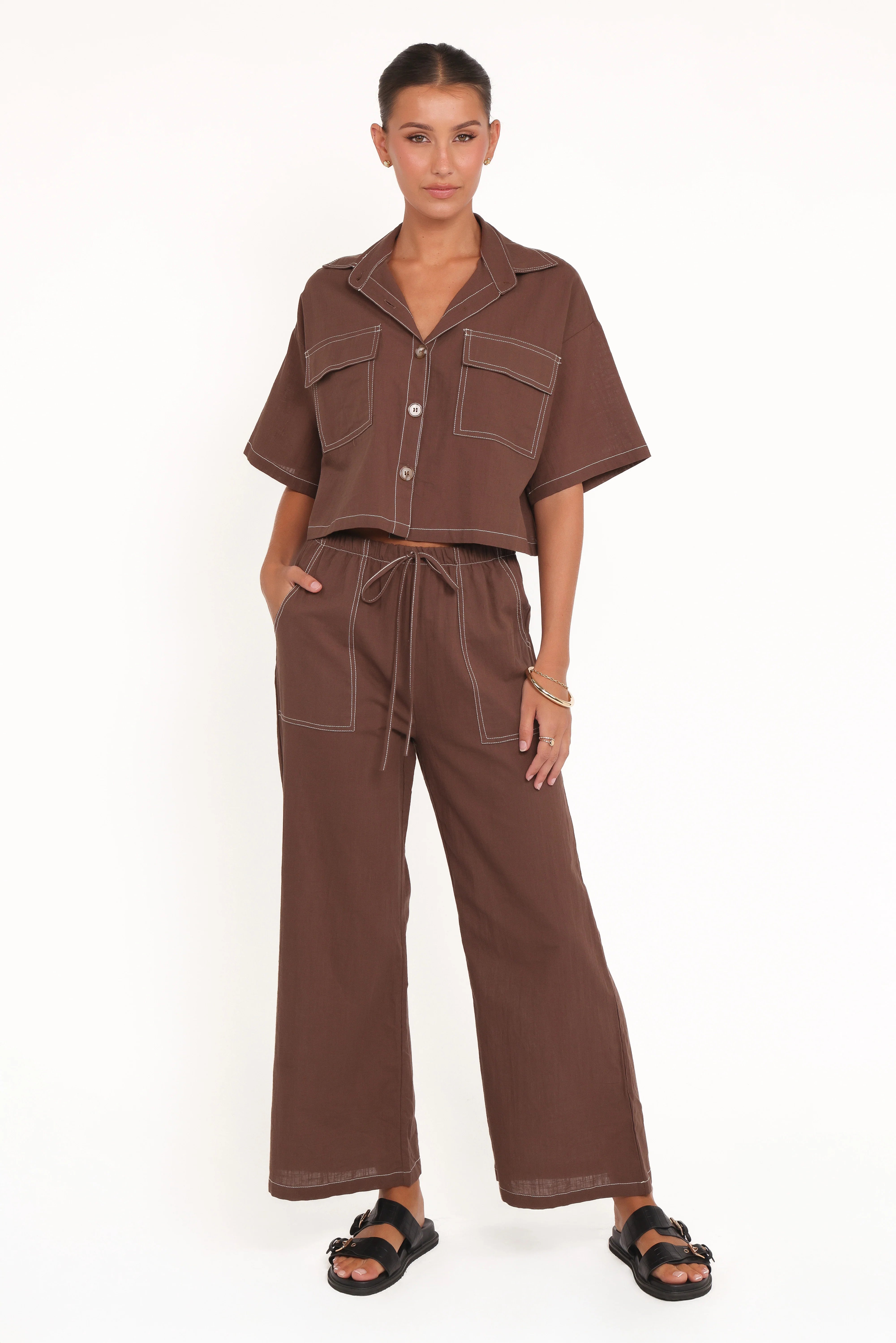 Jill Pant Set Chocolate