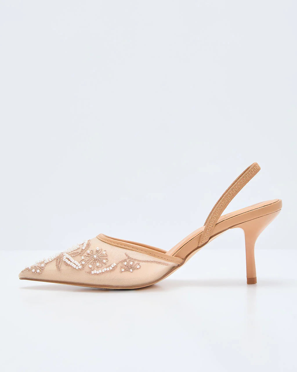 Early Exit Embellished Slingback Heels