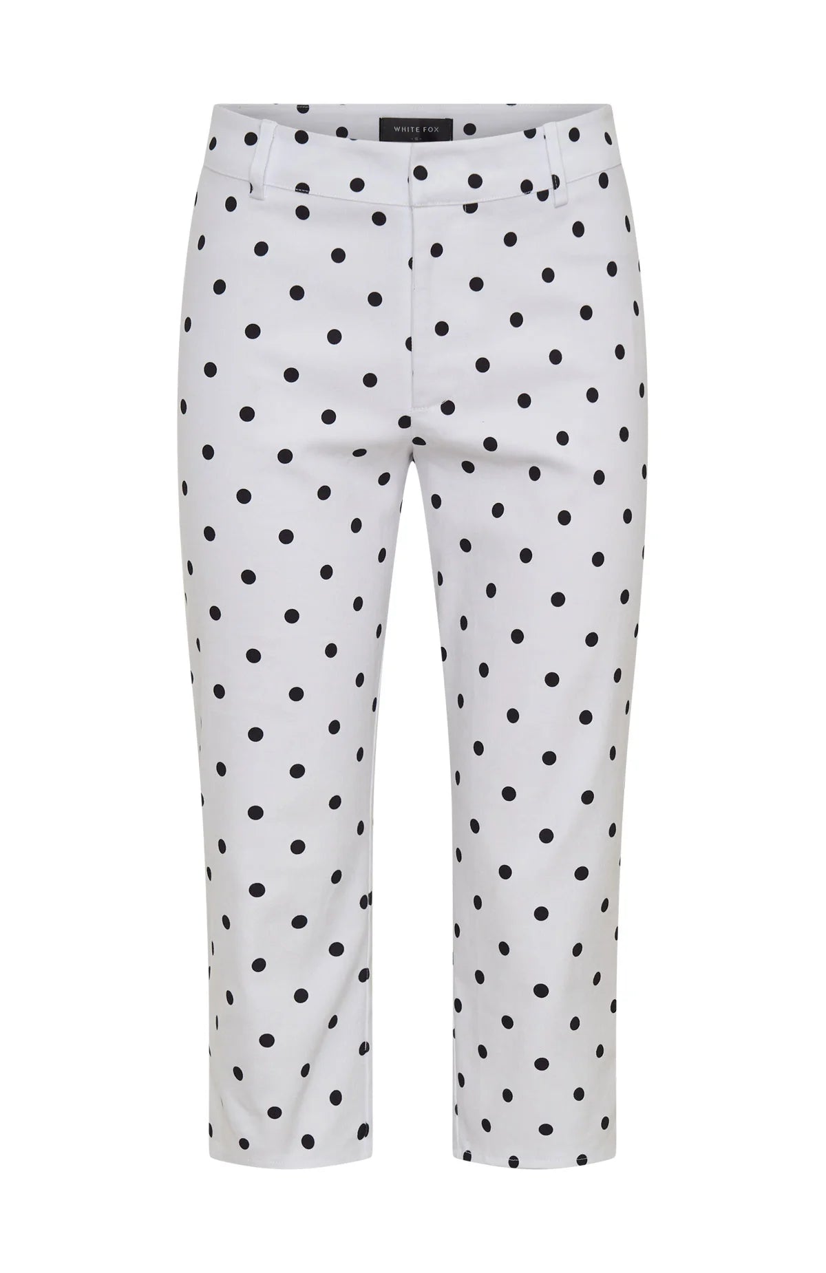 Day For It Capri Pants White Black Polka Dot