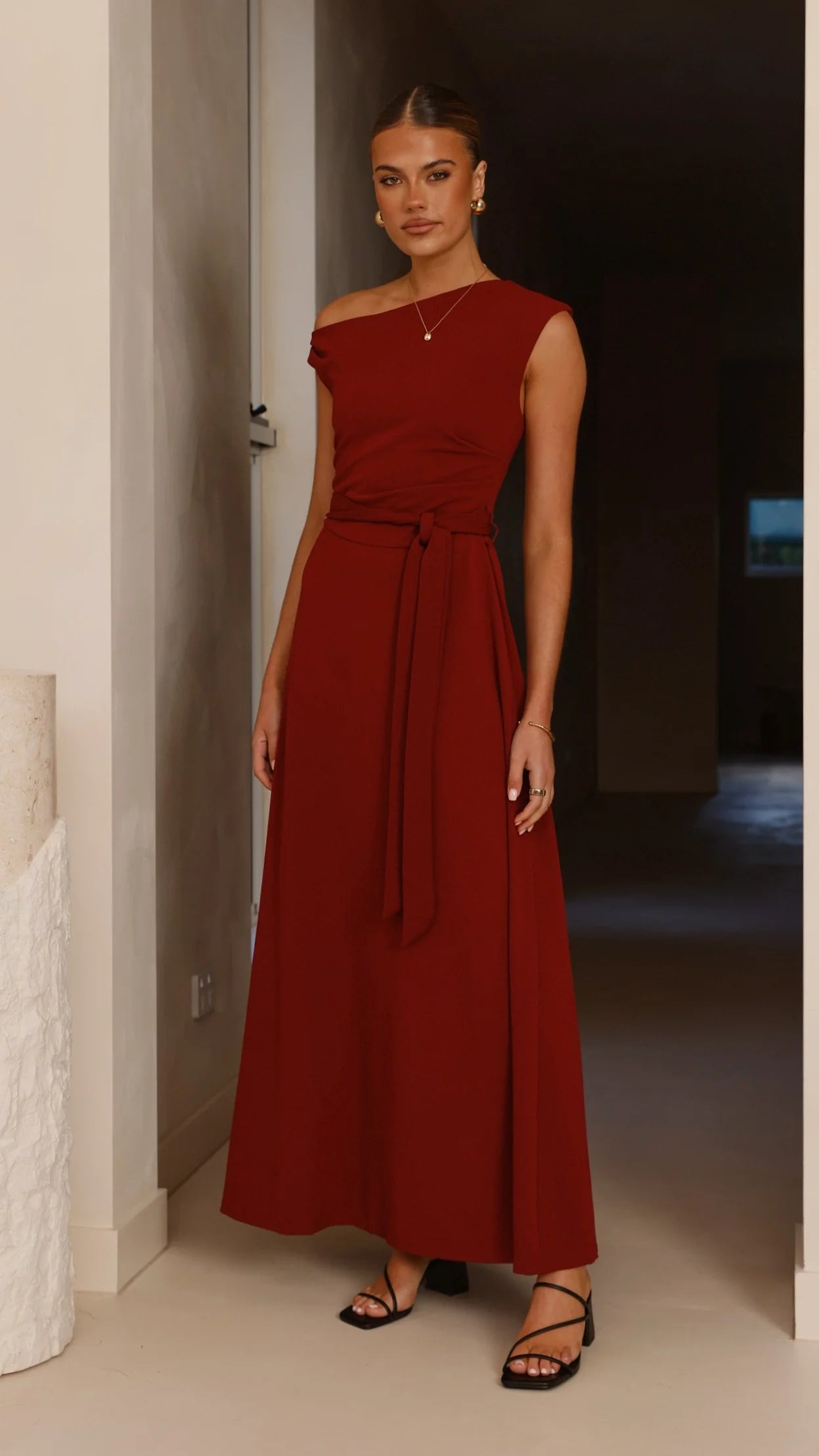 Gemma Maxi Dress Burgundy